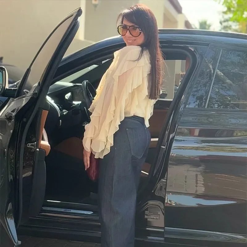 Luminous Ruffle Blouse