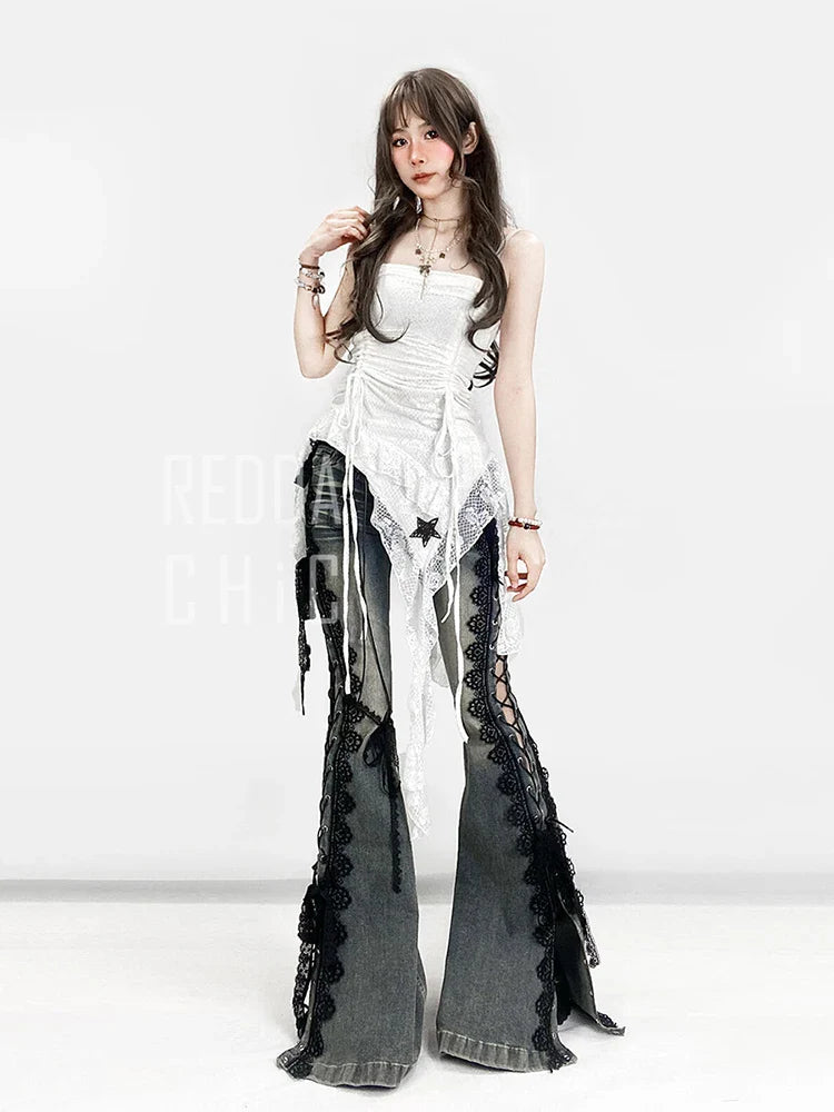 Intricate Flare Jeans