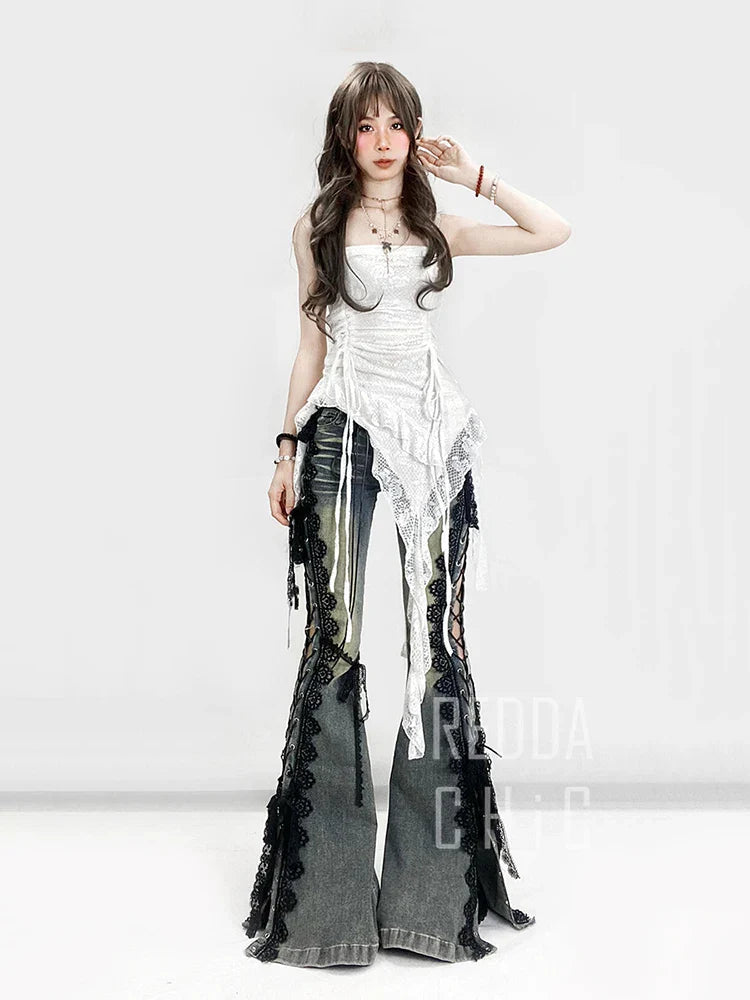 Intricate Flare Jeans